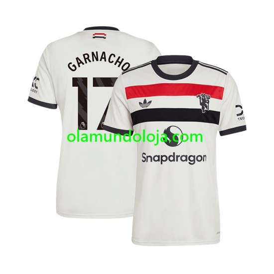 Camisola Manchester United GARNACHO 17 Homem Equipamento Terceiro 2024-2025 Manga Curta